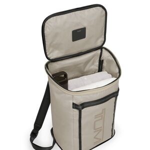 NEW Tumi Tan Backpack with Insulated Design and Minimalist Aesthetic